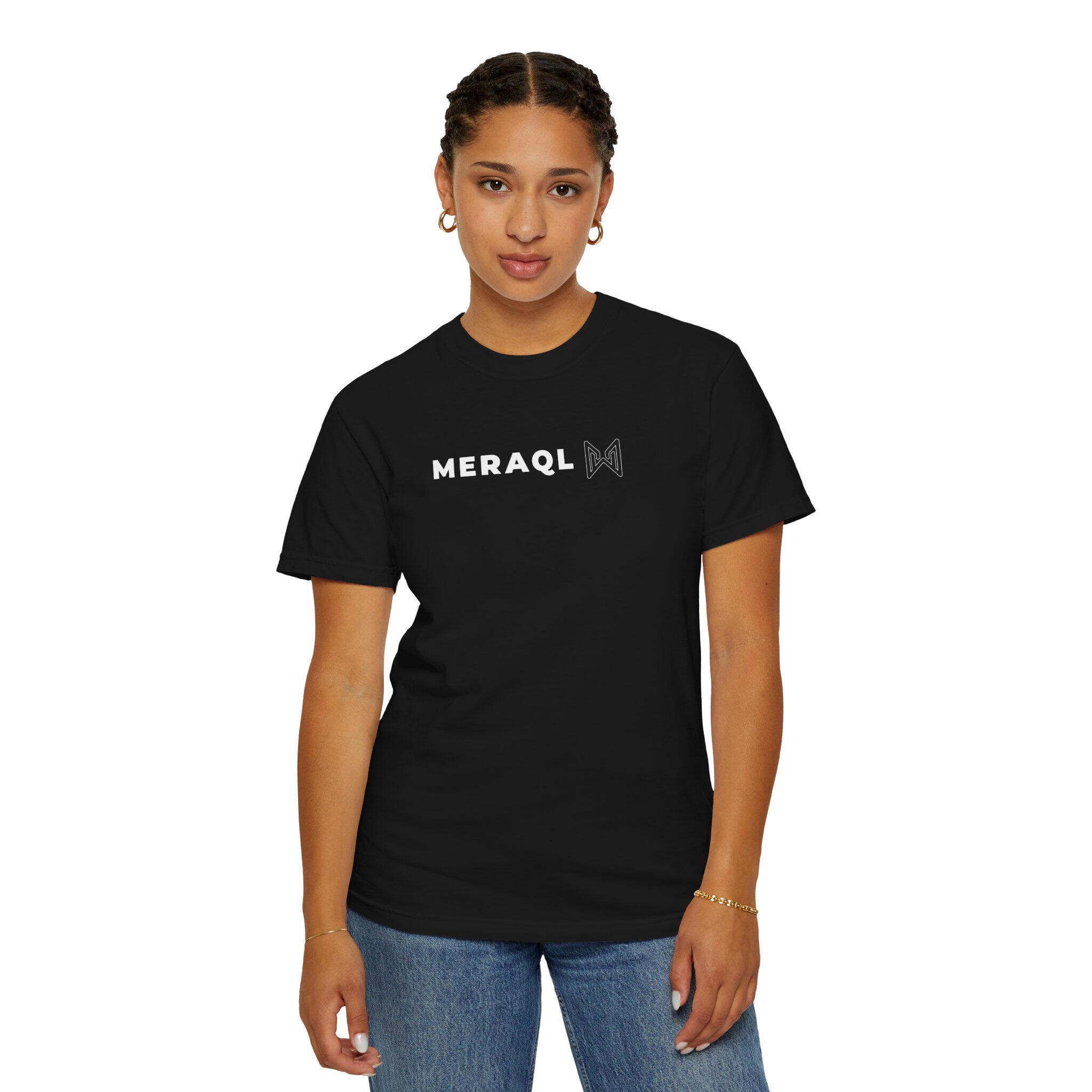 MERAQL Essential Logo T-shirt with horizontal icon and wordmark