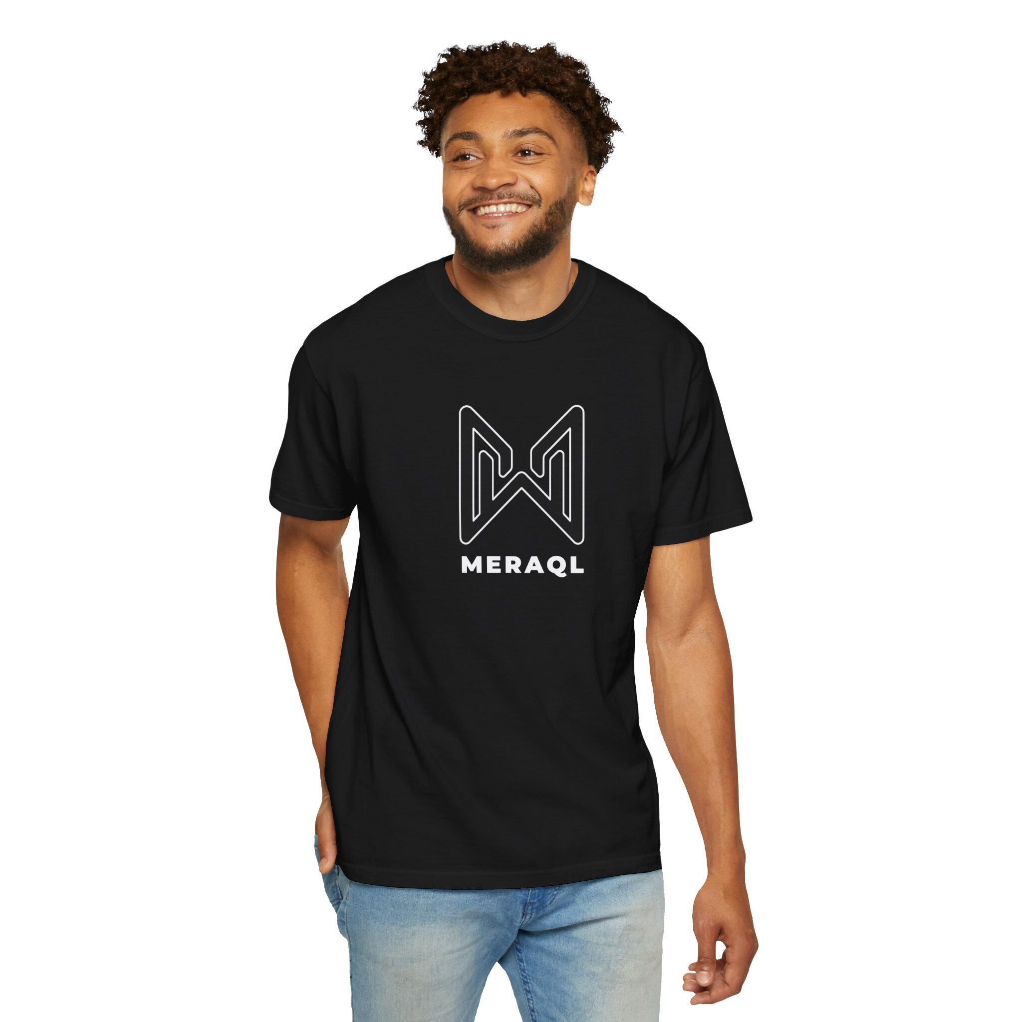 MERAQL Premium T-shirt with logo above the MERAQL text