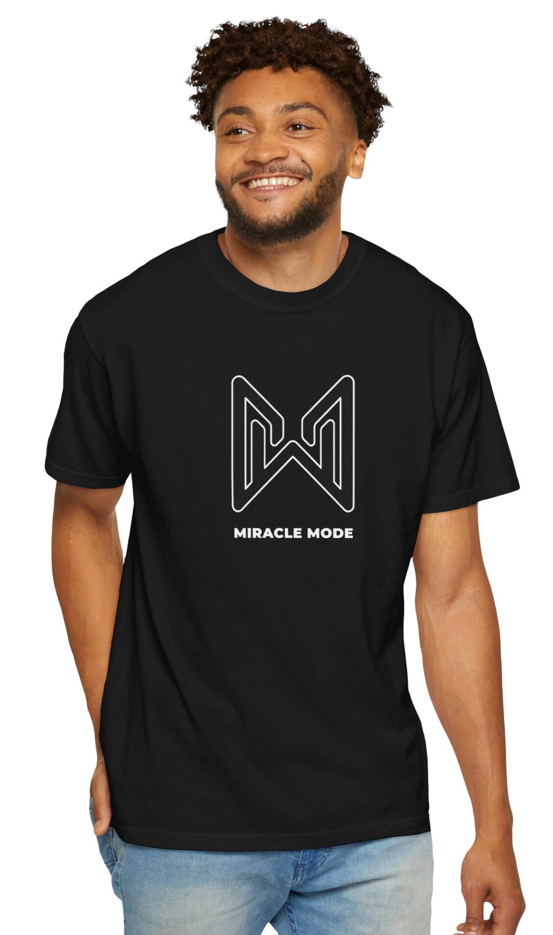 MERAQL Miracle Mode Premium Tee MERAQL Miracle Mode Premium T-shirt with a large outlined emblem above the MIRACLE MODE text.